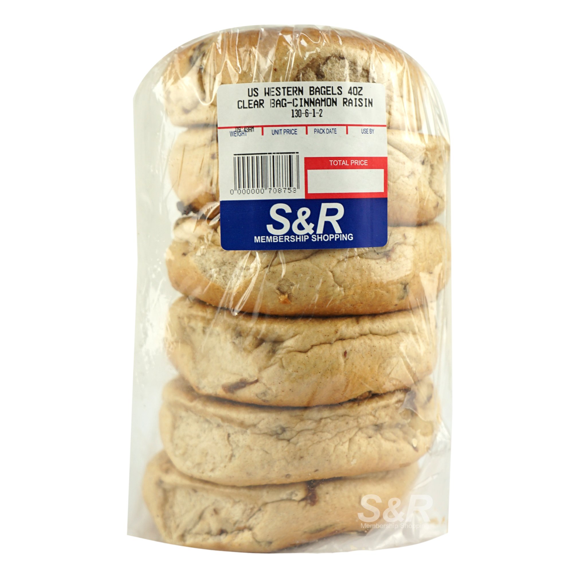 S&R Cinnamon Raisin Bagels 6pcs